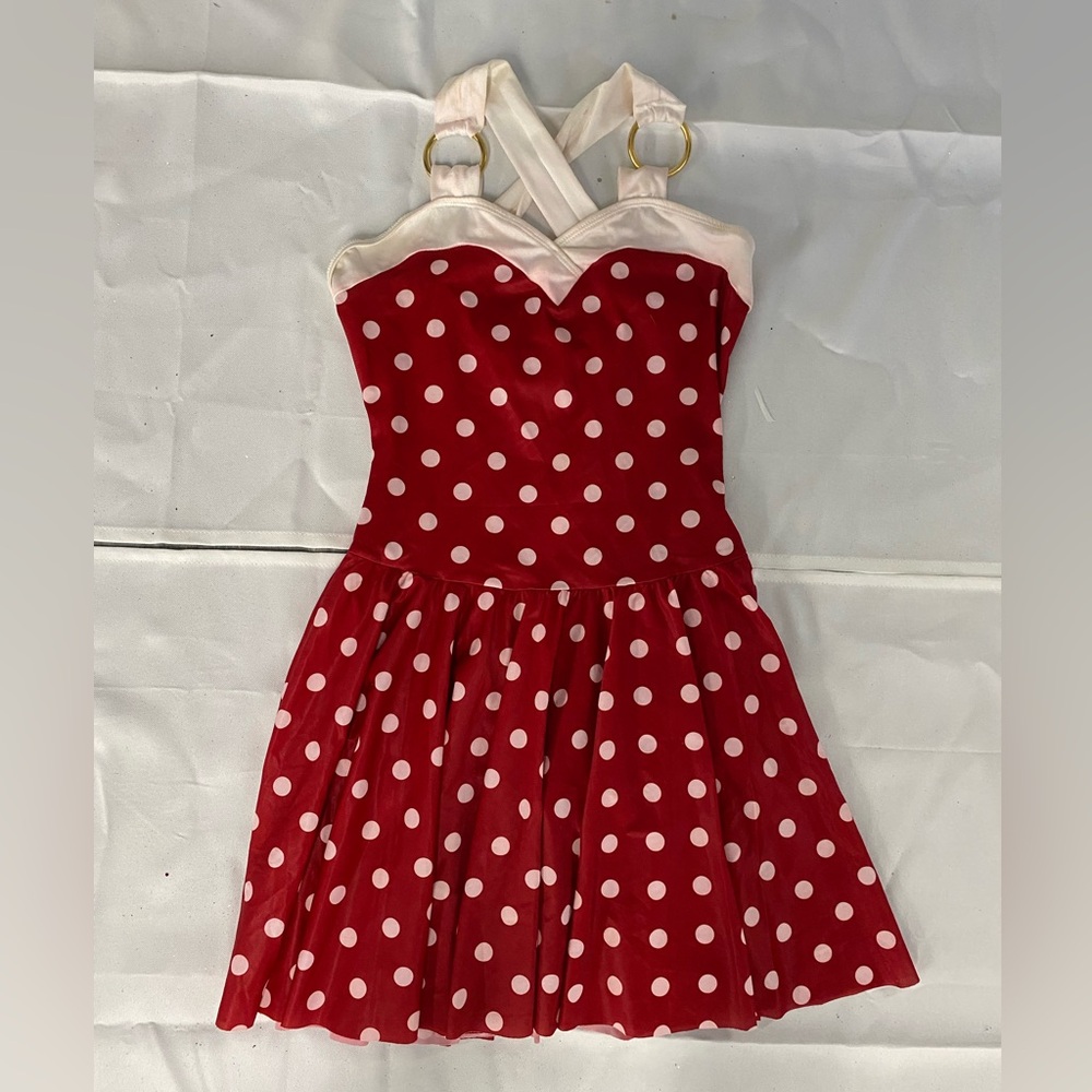 Curtain Call Red & White Polka Dot Dress Dance Costume